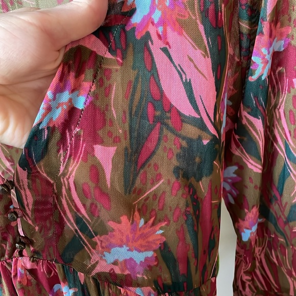 NWOT Free People sheer mini dress - Picture 4 of 6